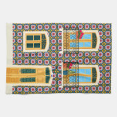 タイル付きリスボンハウス キッチンタオル (横)