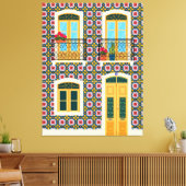 タイル付きリスボンハウス キャンバスプリント (インサイチュ (リビング))