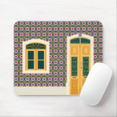 タイル付きリスボンハウス マウスパッド (マウス)