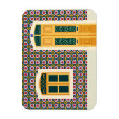 タイル付きリスボンハウス マグネット (縦)