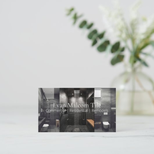 タイル名刺 名刺 (スタンド正面)