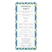 タイル地中海のとレモンの結婚式 ラックカード (裏面)