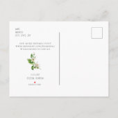 タイル地中海のとレモンカップルの写真結婚の 案内ポストカード (裏面)