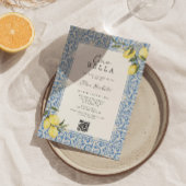 タイル地中海のアマルフィカプリブライダルシャワー 招待状