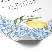 タイル地中海のアマルフィカプリミモサバー ポスター (角)