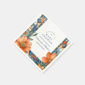 タイル地中海のアマルフィカプリ スタンダードカクテルナプキン (角)