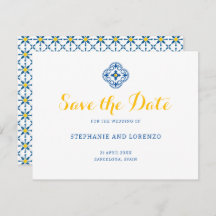 タイル地中海のウォーターカラーレモンズ結婚ーズ