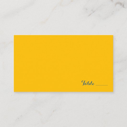 タイル地中海のウォーターカラーレモンズ結婚ーズ プレイスカード (裏面)