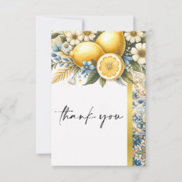 タイル地中海のフラワーイタリアンポジターノレモン サンキューカード