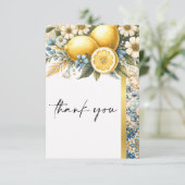 タイル地中海のフラワーイタリアンポジターノレモン サンキューカード (スタンド正面)