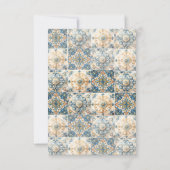 タイル地中海のフラワーイタリアンポジターノレモン サンキューカード (裏面)