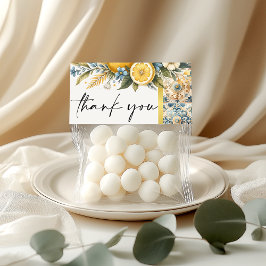 タイル地中海のフラワーイタリアンポジターノレモン サンキューカード