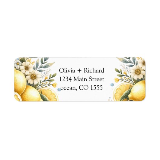 タイル地中海のフラワーイタリアンポジターノレモン ラベル (正面)