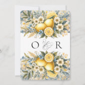 タイル地中海のフラワーイタリアンポジターノレモン 招待状 (裏面)