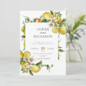 タイル地中海のフラワーイタリアンポジターノレモン 招待状 (スタンド正面)