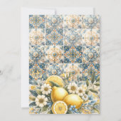タイル地中海のフラワーイタリアンポジターノレモン 招待状 (裏面)