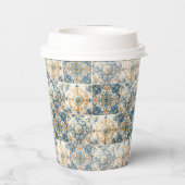 タイル地中海のフラワーイタリアンポジターノレモン 紙コップ (裏面)