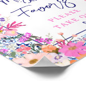 タイル地中海のフローラブライダルシャワー ポスター (角)