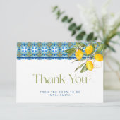 タイル地中海のブライダルシャワーありがとう カード (スタンド正面)