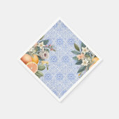 タイル地中海のブライダルシャワー スタンダードカクテルナプキン (角)