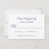 タイル地中海のブルーと黄結婚色 出欠カード (裏面)