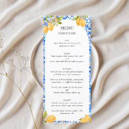 タイル地中海のレモンイタリアAmalfi海岸 メニュー