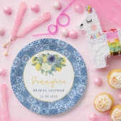 タイル地中海のレモンブライダル紙プレート ペーパープレート (パーティー)