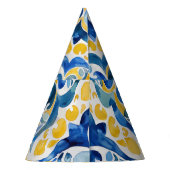 タイル地中海のレモン25誕生日 パーティーハット (裏面)