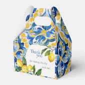 タイル地中海のレモン25誕生日 フェイバーボックス (正面サイド)