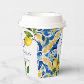 タイル地中海のレモン25誕生日 紙コップ (右)