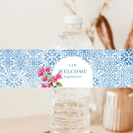 タイル地中海の模様 ペットボトルラベル