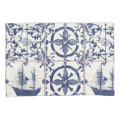 タイル地中海の航海のパターン 枕カバー (正面右)