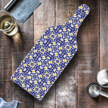 タイル地中海の青と黄色のパターン