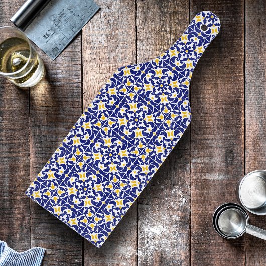 タイル地中海の青と黄色のパターン カッティングボード