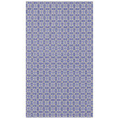 タイル地中海の青と黄色のパターン テーブルクロス (正面)