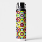 タイル地中海の、アルコールインクタイル、マジョリカ ウォーターボトル (背面)