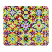 タイル地中海の、アルコールインクタイル、マジョリカ カッティングボード (正面)