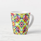 タイル地中海の、アルコールインクタイル、マジョリカ カフェラテマグ (右アングル)