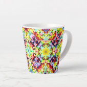 タイル地中海の、アルコールインクタイル、マジョリカ カフェラテマグ (右アングル)