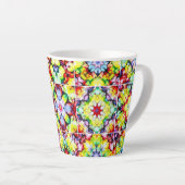 タイル地中海の、アルコールインクタイル、マジョリカ カフェラテマグ (右アングル)