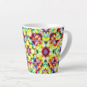 タイル地中海の、アルコールインクタイル、マジョリカ カフェラテマグ (右アングル)