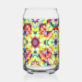 タイル地中海の、アルコールインクタイル、マジョリカ ガラス缶 (裏面)