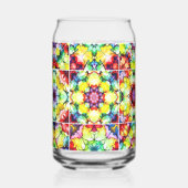 タイル地中海の、アルコールインクタイル、マジョリカ ガラス缶 (左)