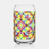 タイル地中海の、アルコールインクタイル、マジョリカ ガラス缶 (裏面)