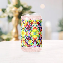 タイル地中海の、アルコールインクタイル、マジョリカ ガラス缶