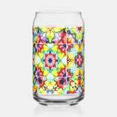 タイル地中海の、アルコールインクタイル、マジョリカ ガラス缶 (裏面)