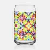 タイル地中海の、アルコールインクタイル、マジョリカ ガラス缶 (正面)