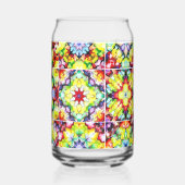 タイル地中海の、アルコールインクタイル、マジョリカ ガラス缶 (裏面)