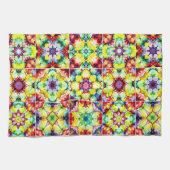 タイル地中海の、アルコールインクタイル、マジョリカ キッチンタオル (横)