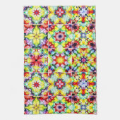 タイル地中海の、アルコールインクタイル、マジョリカ キッチンタオル (縦)